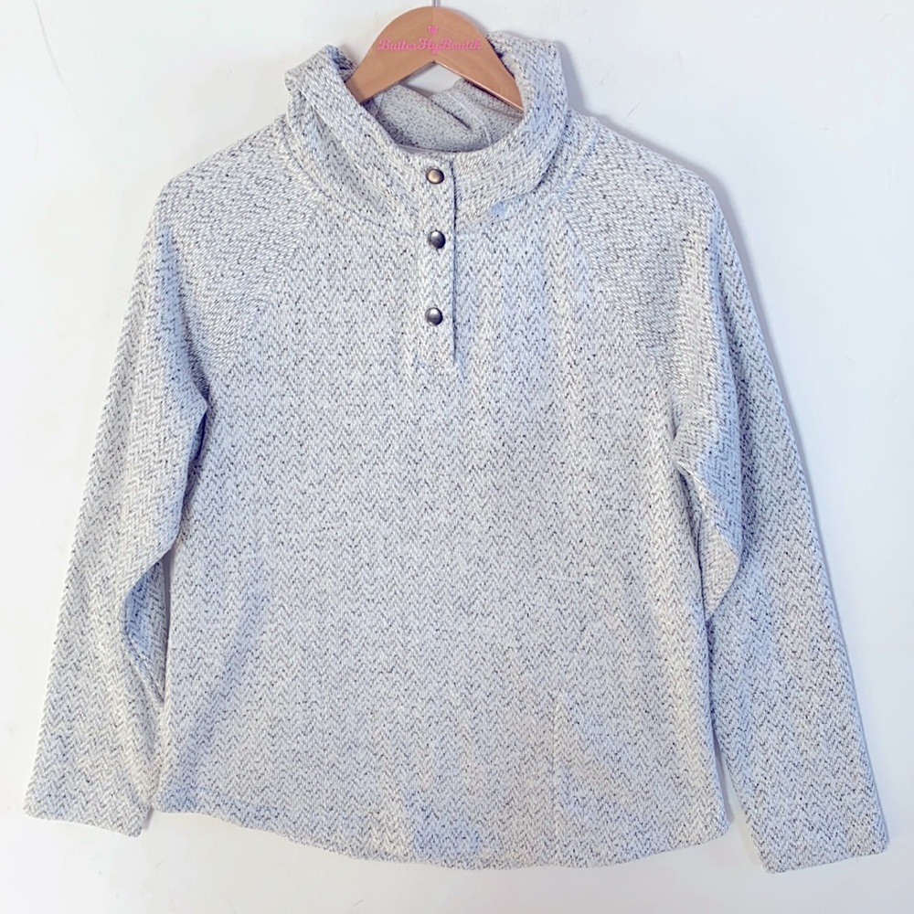 Kyodan outdoor Longsleeve Sweatshirt, 3/4 snap button top Hoodie, Size M